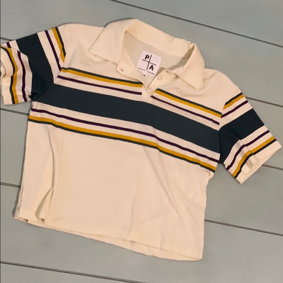 Boxy Collared Crop Top - Picture 1 of 2